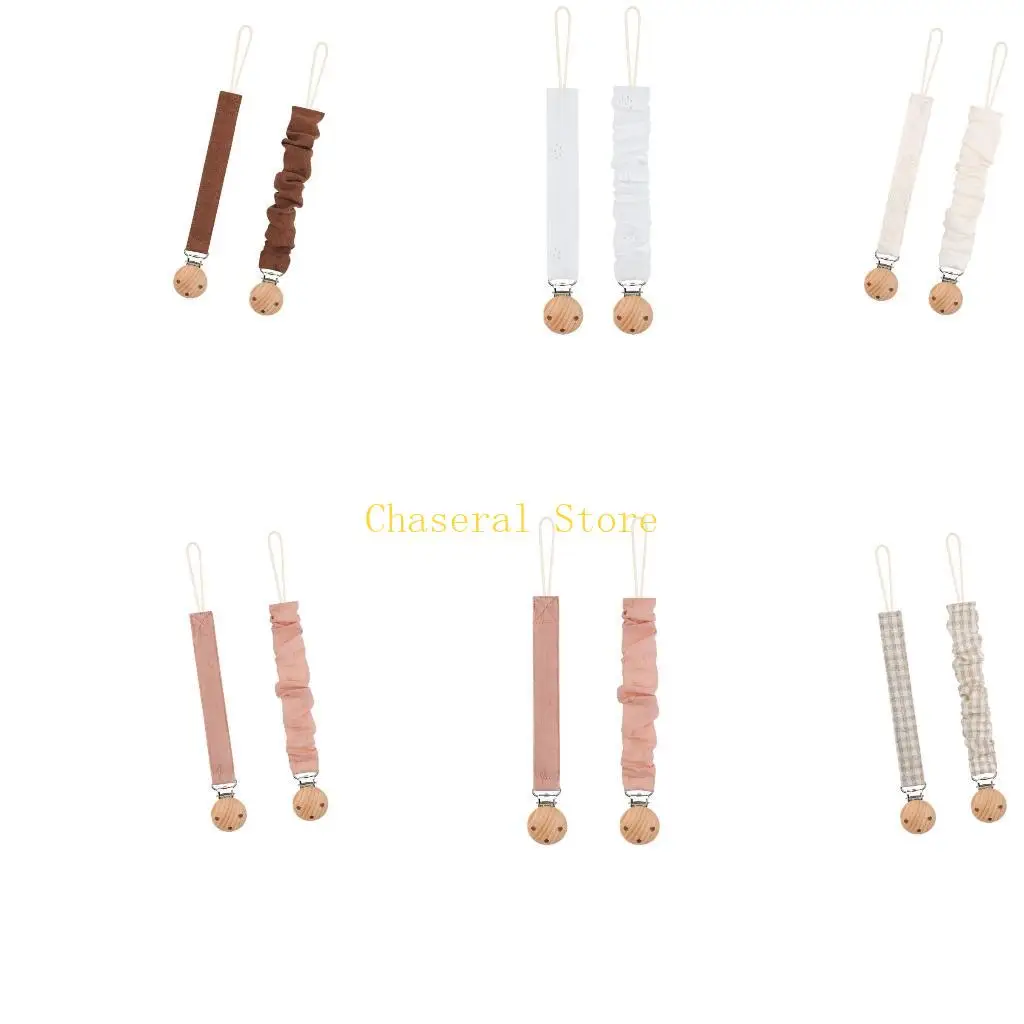 

E7CE Стильная цепочка для соски для ребенка, 2 шт. Успокаивающая игрушка для младенцев, веревка, противоскользящий ремень для