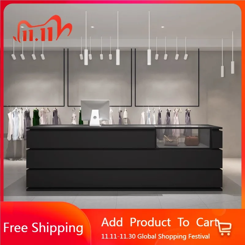 

Salon Unique Reception Desks Modern Shelves Executive Aesthetic Desks Minimalist Design Organizers Mostrador Lounge Furniture