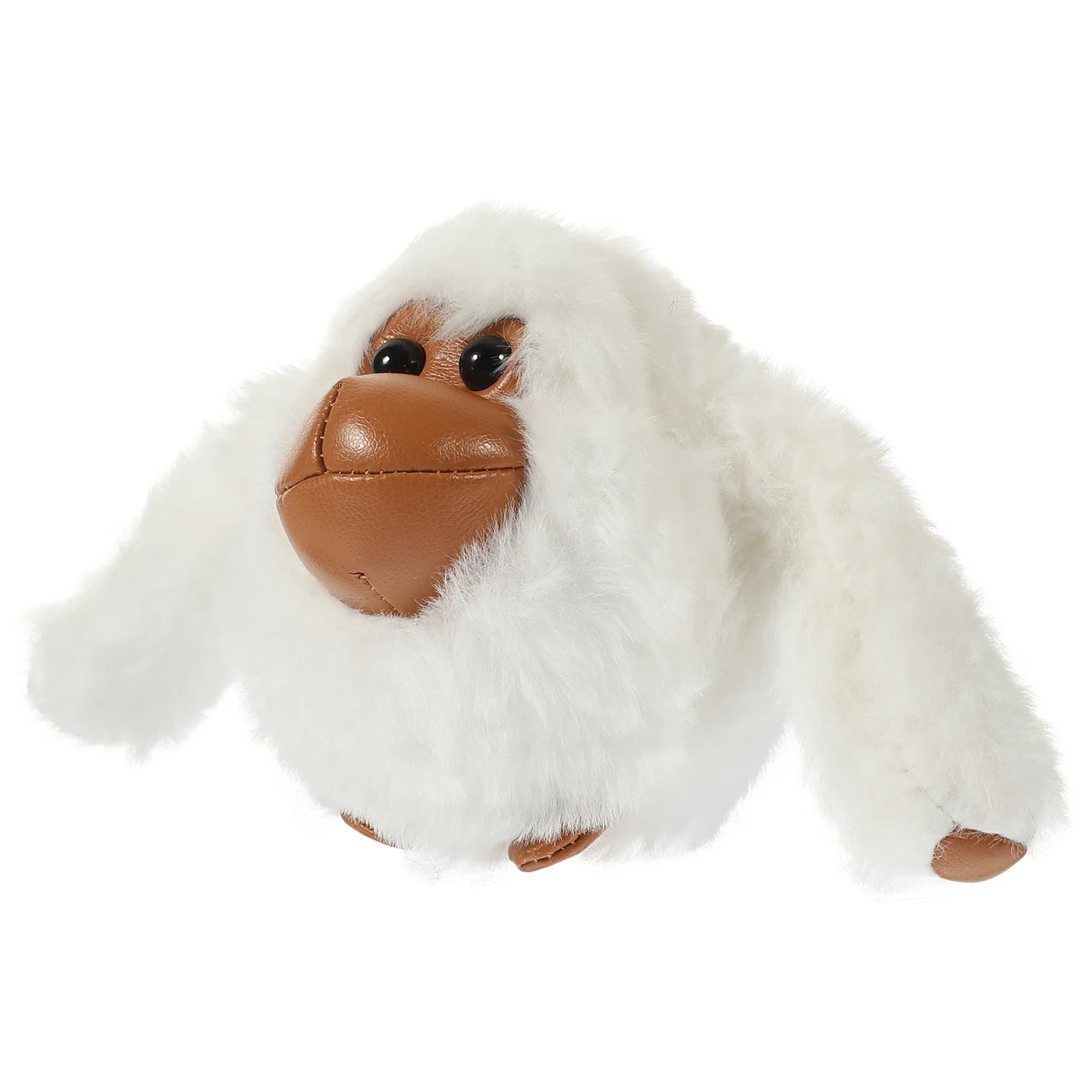 Gorilla Animal Plush Pendant Keychain (plush Gibbon-brown) 1pc Cute Keychains for Backpacks