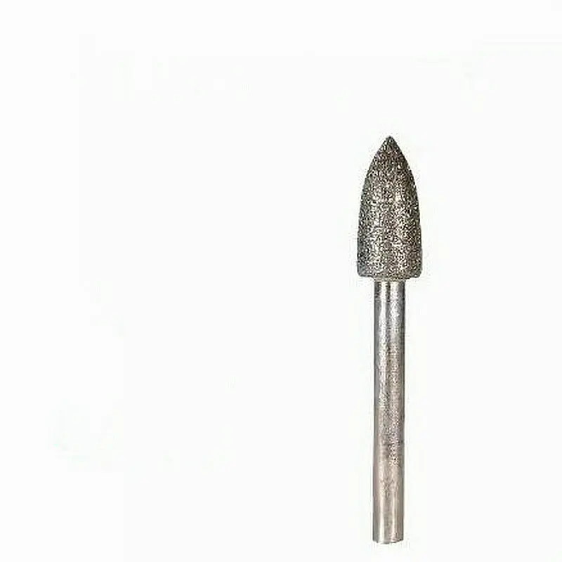 Imagem -03 - Galvanizado Grinding Head Needle Tip 60 Mesh Diamante Pedra Ferramenta Cnc Router Bit Carving Gravura Cutter Endmill Grupo B-pin 20 Pcs