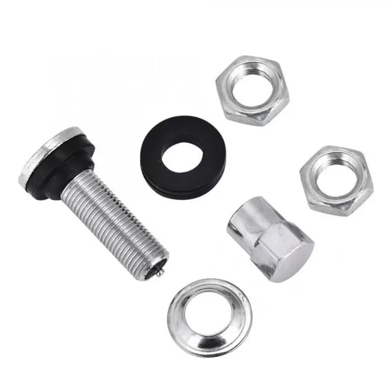 10Pcs Car Tire Valve Short Stems Short Stem With Rubber Gasket For ATVs Lawn Mowers Go-Karts Boat Trailers Motorcycles
