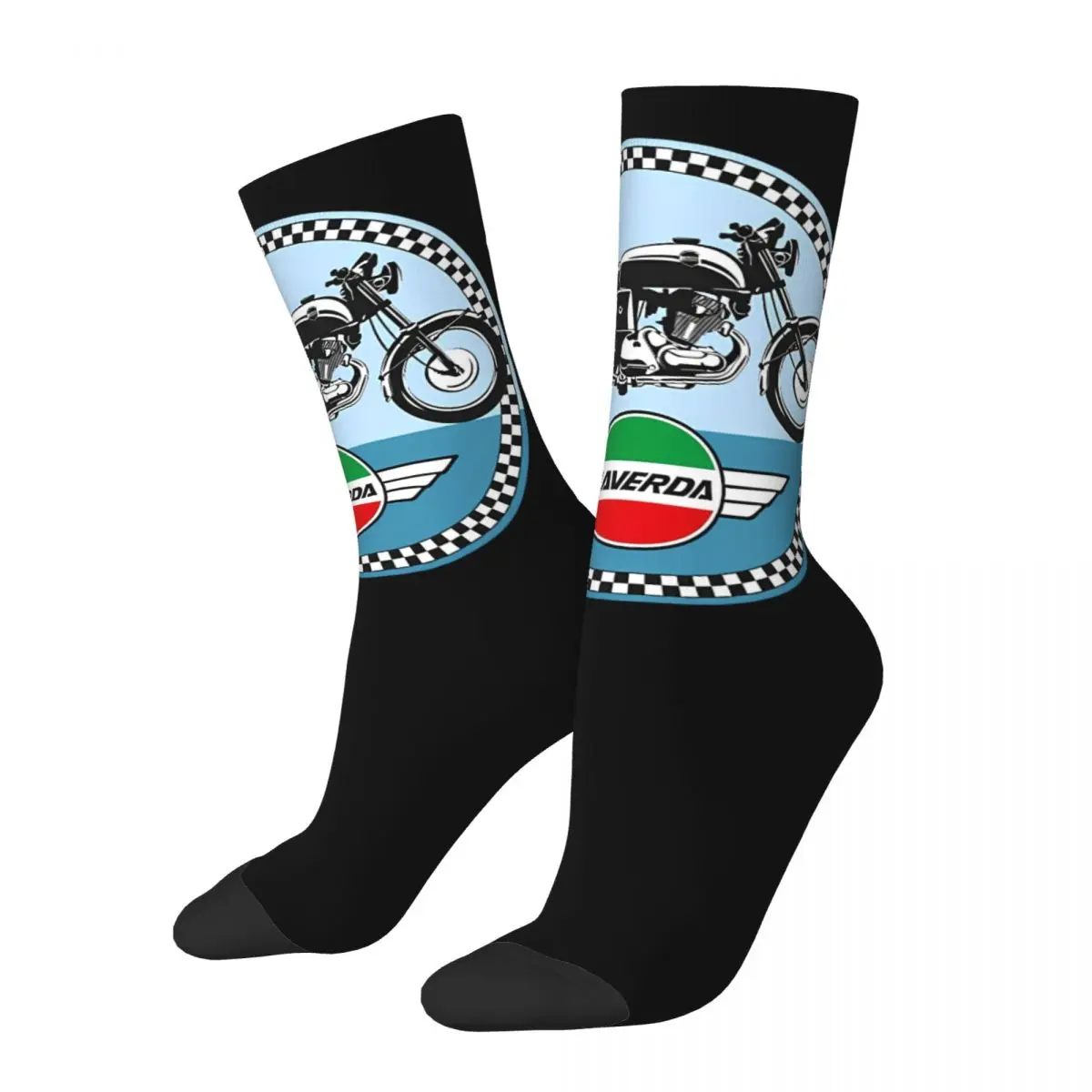 Hip Hop Retro Cool Crazy Men's compression Socks Unisex Laverda Street Style Seamless Printed Funny Novelty Happy Crew Sock Boys