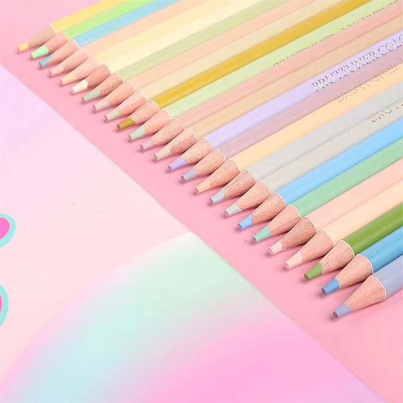 Ensemble de Crayons de Couleur en Bois pour Document, Croquis, Peinture pour Étudiant, Artiste, Dessin, Fournitures d'Art, 12 ou 24 Couleurs