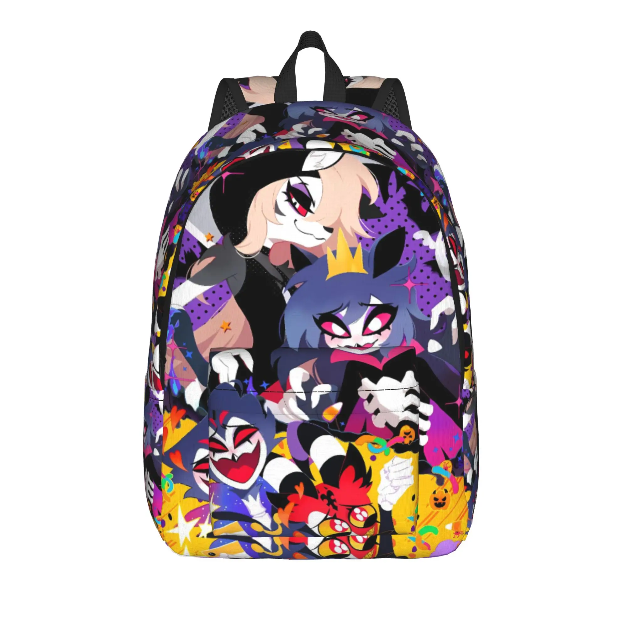 

Hazbin Hotels Backpack Student Breathable Backpacks Polyester Casual School Bags Camping Custom Rucksack