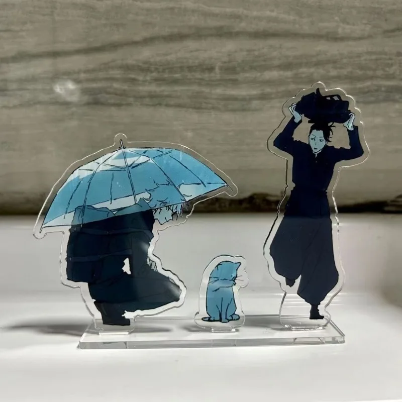 Jujutsu Kaisen Standing Sign Gojo Satoru Anime Acrylic Stand Cute Desk Decoration Kawaii Rain Cartoon Figure Model Toys Gifts