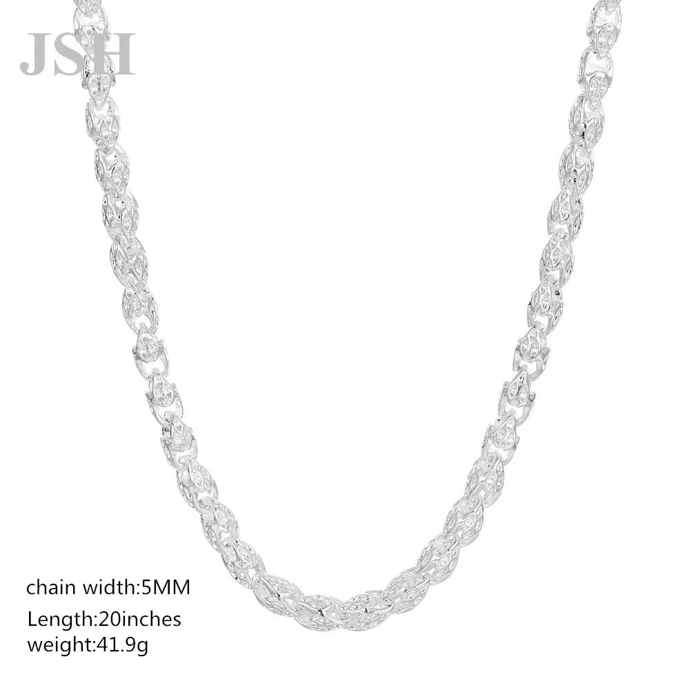 new 925 Sterling Silver Necklace 20/24 inches chain For Women Men Fashion high quality Jewelry Christmas Gifts