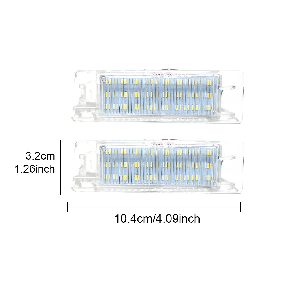 

2PCS LED Car License Plate Number Plate Lights For Opel Corsa E Astra H K Insignia Meriva Adam Zafira B