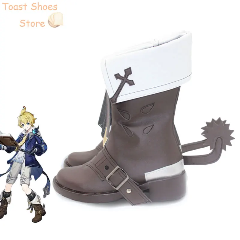 Mika Schmidt Cosplay Schoenen Genshinimpact Cosplay Prop Pu Lederen Schoenen Halloween Carnaval Laarzen Kostuum Prop