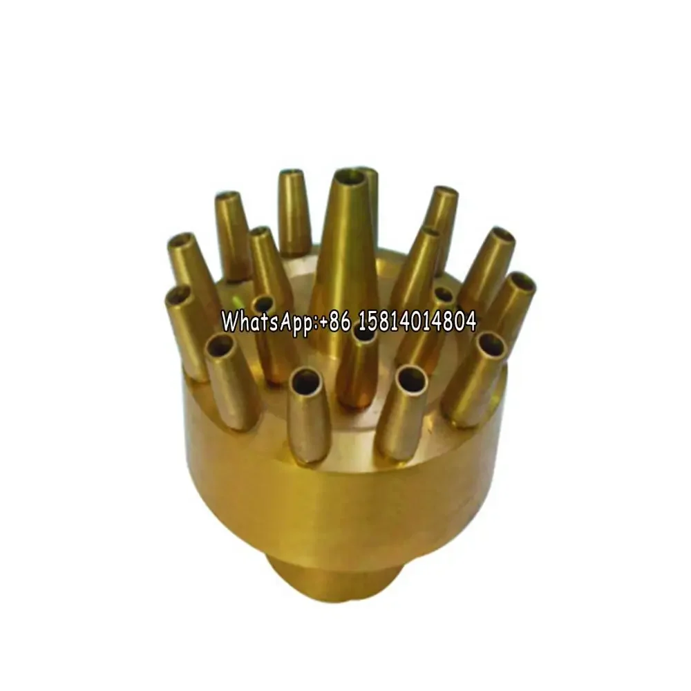 brass 1.5 inch DN40 non-adjustable three-layer flower fountain head,porous fountain,Customization of Music Fountain