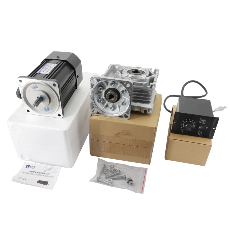 120W 220V/110V 50/60HZ Motore riduttore a vite senza fine AC a coppia elevata a bassa velocità RV040 con regolatore di velocità CW CCW Foro di uscita diametro 18mm