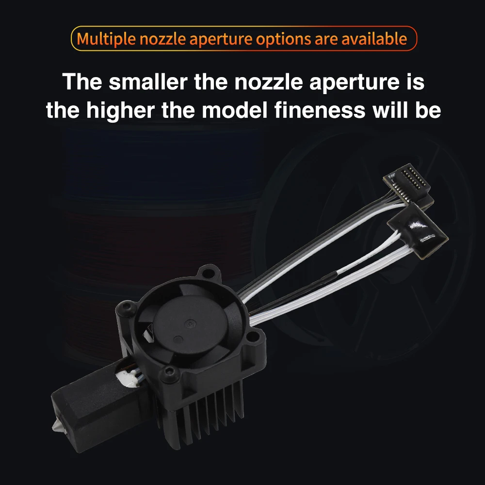 Bambu Hotend-Kit für Lab X1/X1C/P1P/P1S, gehärtete Stahldüse 0,2/0,4/0,6/0,8 mm, mit 2510-Lüfter für Bambu 3D-Drucker-Hotend. – Detail 3