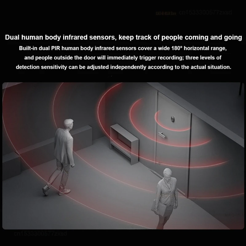 Xiaomi-cámara de vigilancia inteligente Cat Eye 2, Wifi, habla bidireccional, imagen HD de 3MP, detección humana por Ia, cámara de seguridad con detección infrarroja