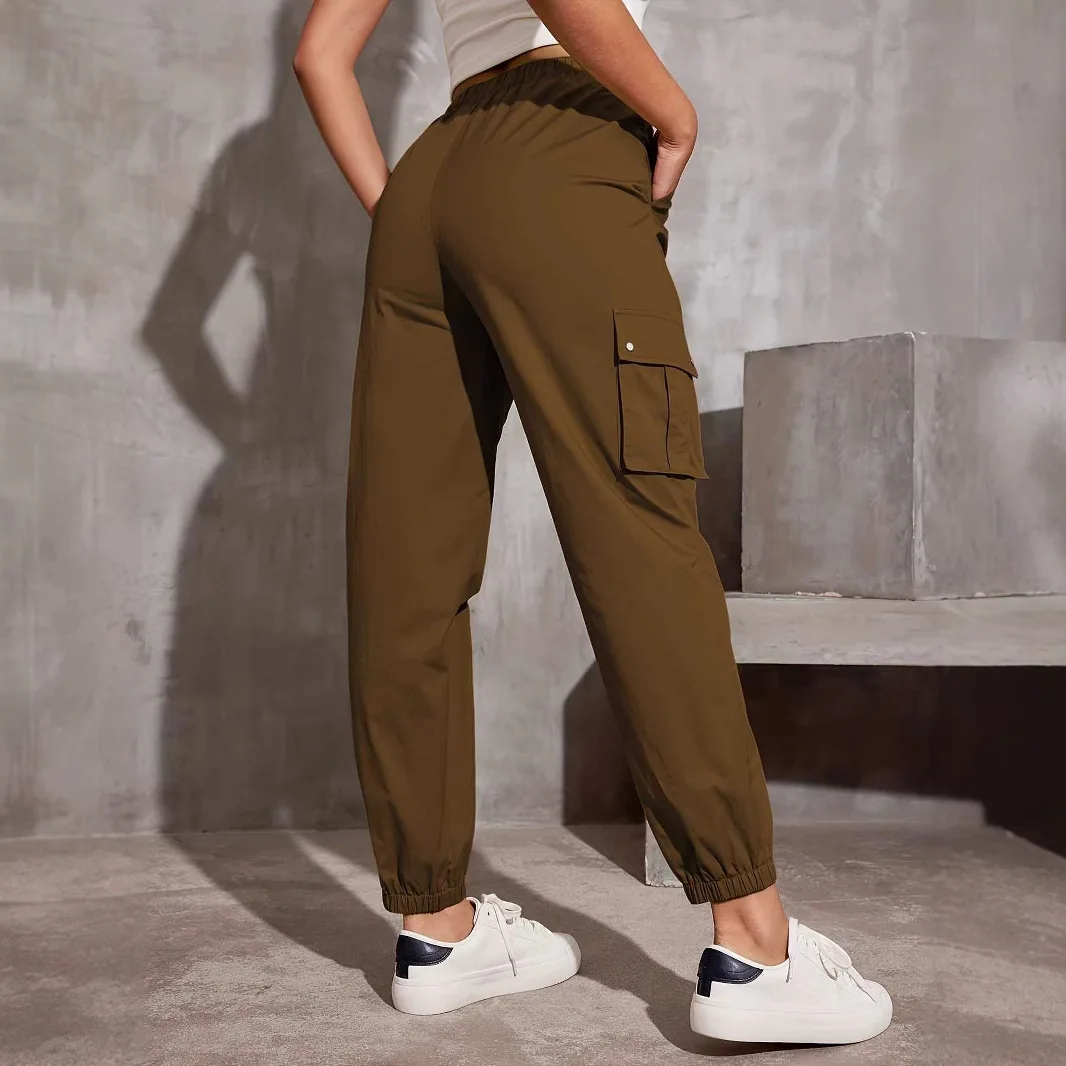 Casual Y2k Cargo Pants Womens 2025 Spring Autumn Fashion Joggers Women Work High Waist Wide Legs Sports Trousers Elegant