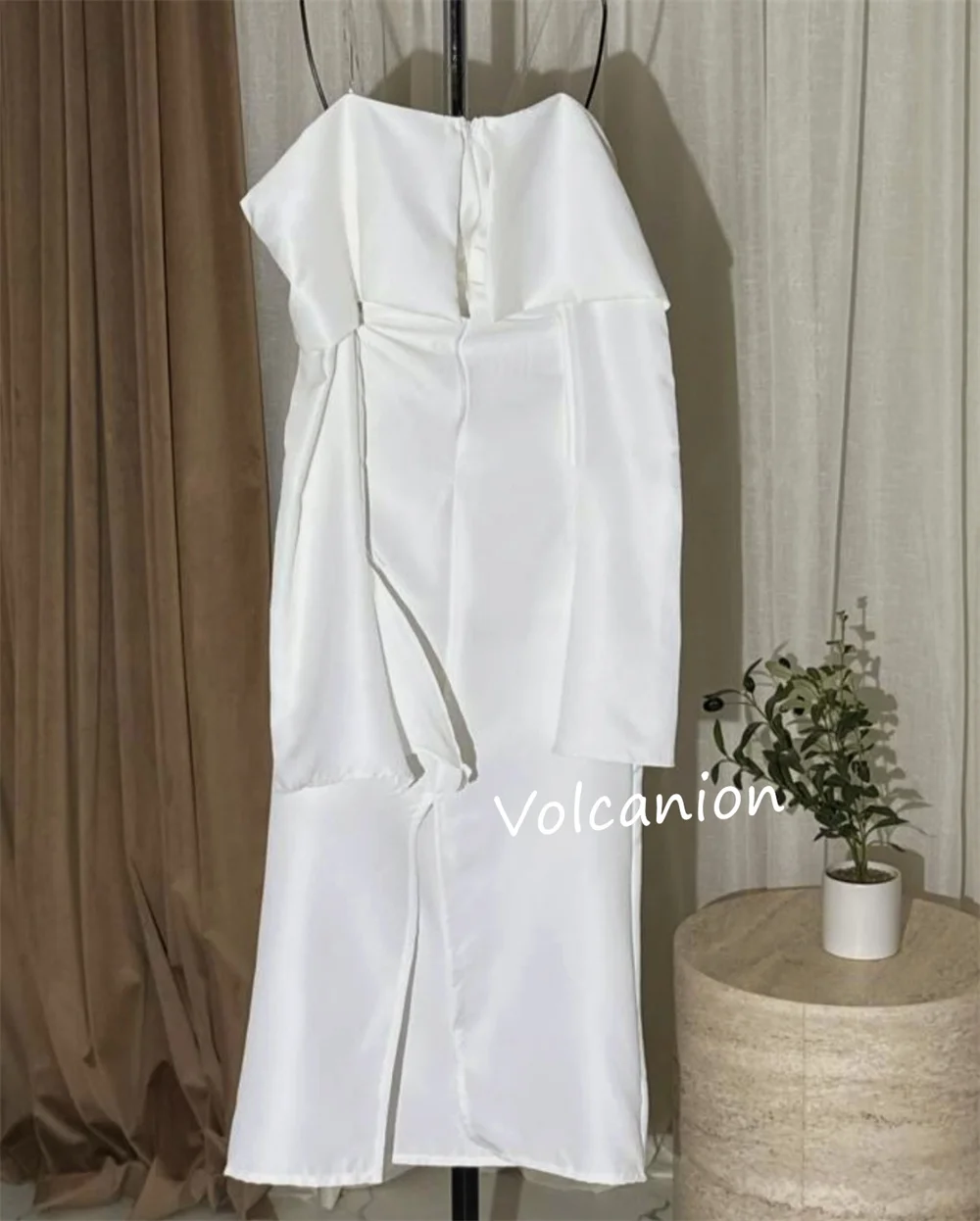 Customized Pleat A-line Off-the-shoulder Midi Dresses Bespoke Occasion Evening Party Elegant Simple Modern Style