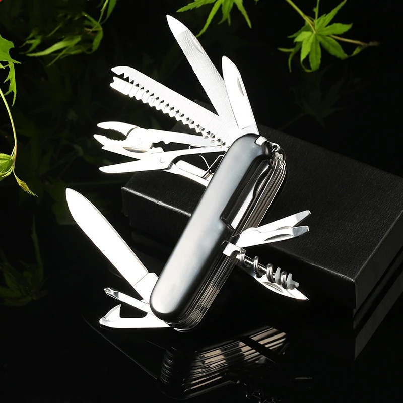 Multitool Knife 30-in-1 Classic Pocket House Hold & Campaign Tool with Blade, Scissor, Screwdriver, Plier,Tweezer, Gifts for Men