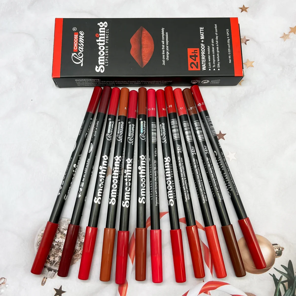 12 stücke langlebiges Lippenstift-Set mit profession ellem Lippenstift und mattem Lip gloss für Valentinstag geschenke für Frauen