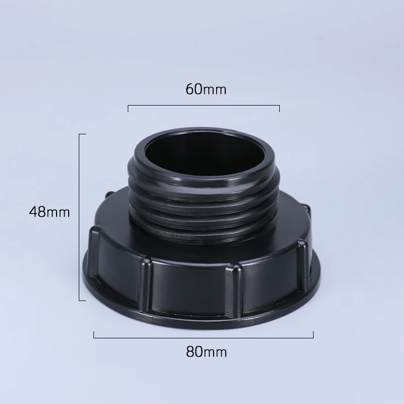 Trwałe złączki zbiornika IBC 80mm drobny gwint do 60mm gwint stromy zawór kran Adapter nawadnianie ogrodu złącze rury