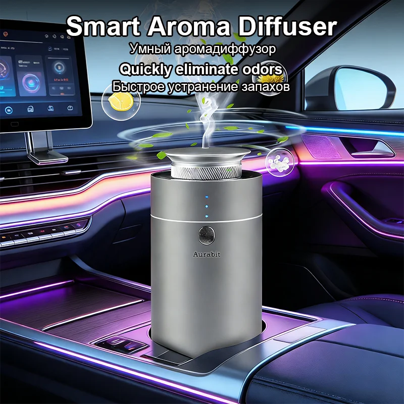 Smart Car Aroma Diffuser Auto Start Stop with Engine Quick Deodorizer Dual Mode for Home Vehicle Long Lasting Fragrance​
