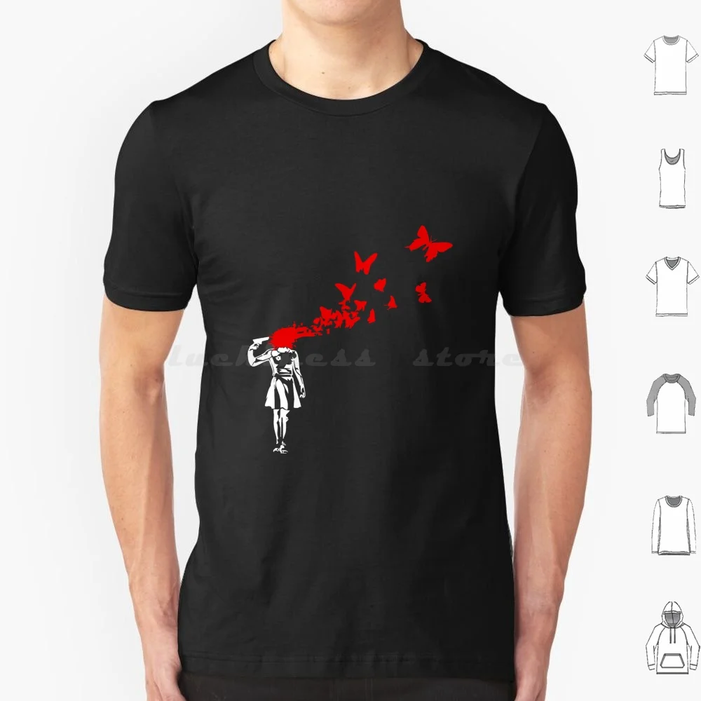 Banksy-Girl T Shirt Cotton Men Women DIY Print Banksy Street Artistic Britain Camden Uk Chambermaid Clean Up Graffiti Illusion