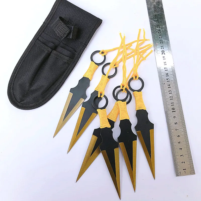 6PCS a Set No Cutting Edge Training Knife Butterfly Trainer Stainless Steel Pocket Pri Practice Knife Sport Cosplay Tool