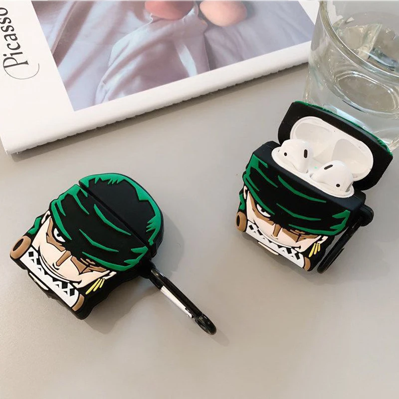 

Anime One Piece Roronoa Zoro airpods pro Protective shell silicone airpods1/2 Cartoon iPhone Wireless Bluetooth Earphone Case