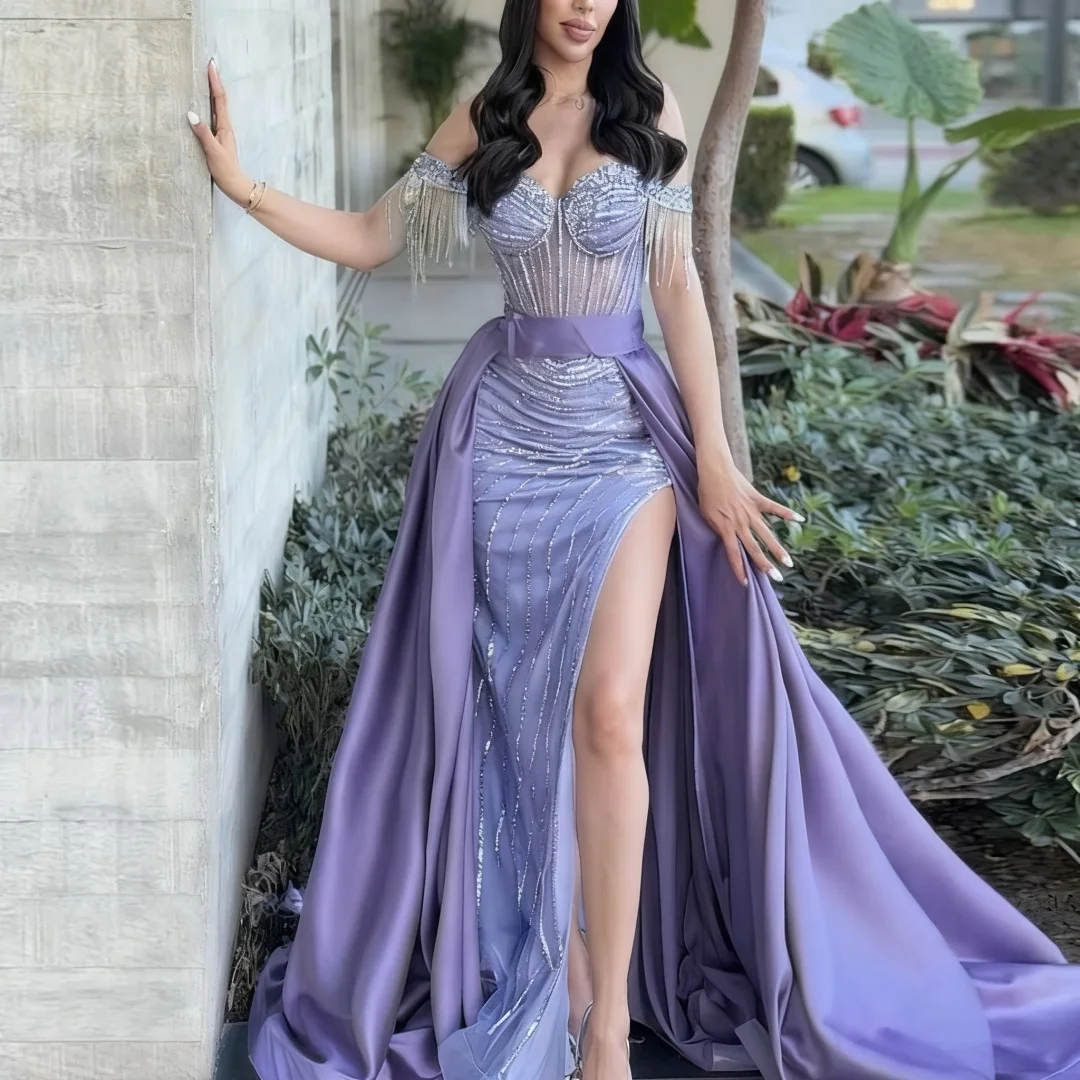 Customized Off-the-shoulder Dress formal evening dresses birthday party prom gowns for women