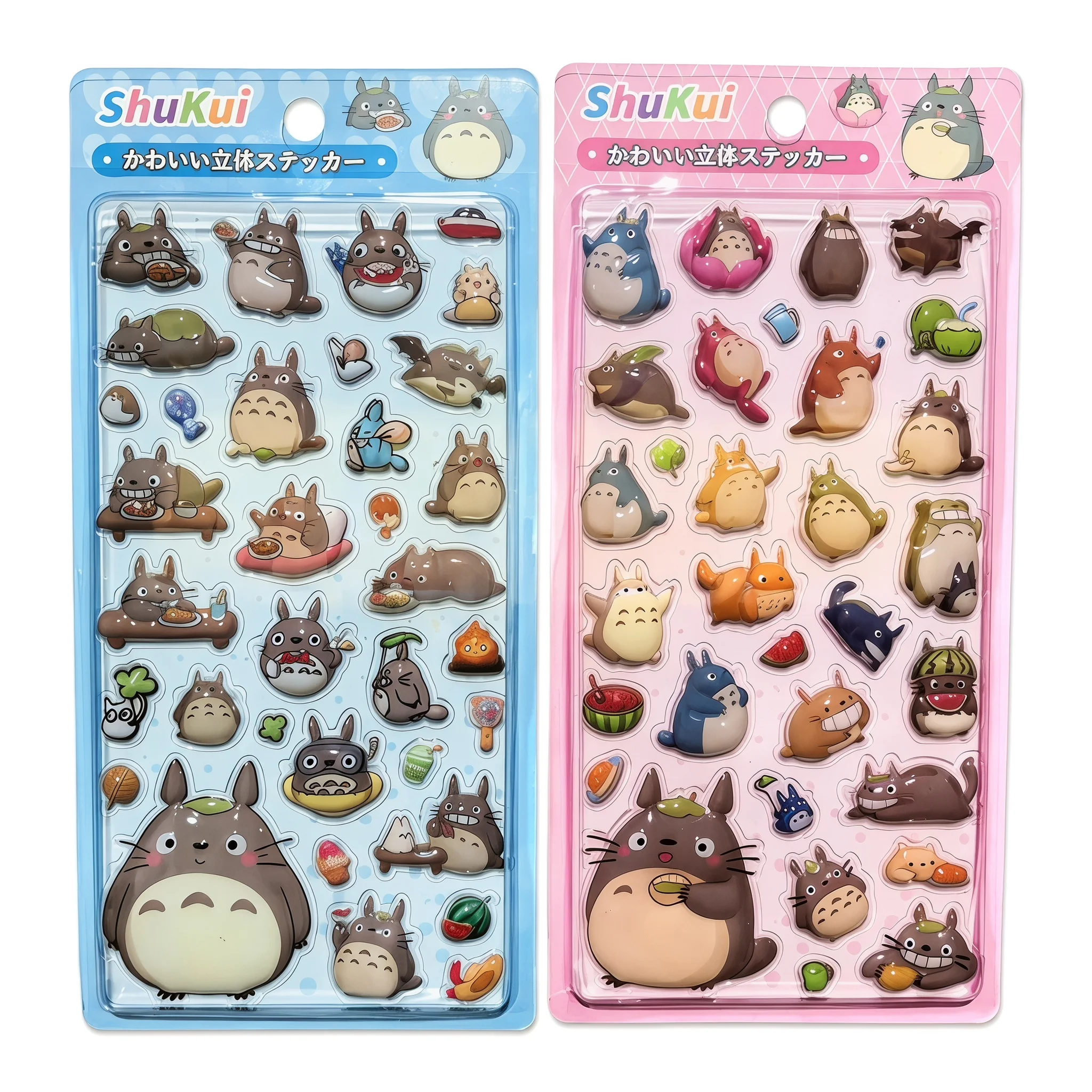 Niedliche Anime Totoro-Stil 3D Kristall-Epoxy-Aufkleber für Kinder Scrapbooking Wasserflasche Laptop Handyhülle DIY Basteln Dekoration