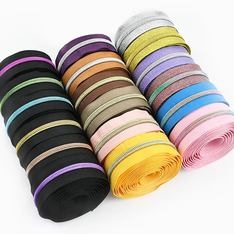 

5/10M 5# Nylon Zipper Long Coil Zip Roll Pocket Sealing Zips Clothing Decor Zippers Repair Kit DIY Handmade Sewing Accessories