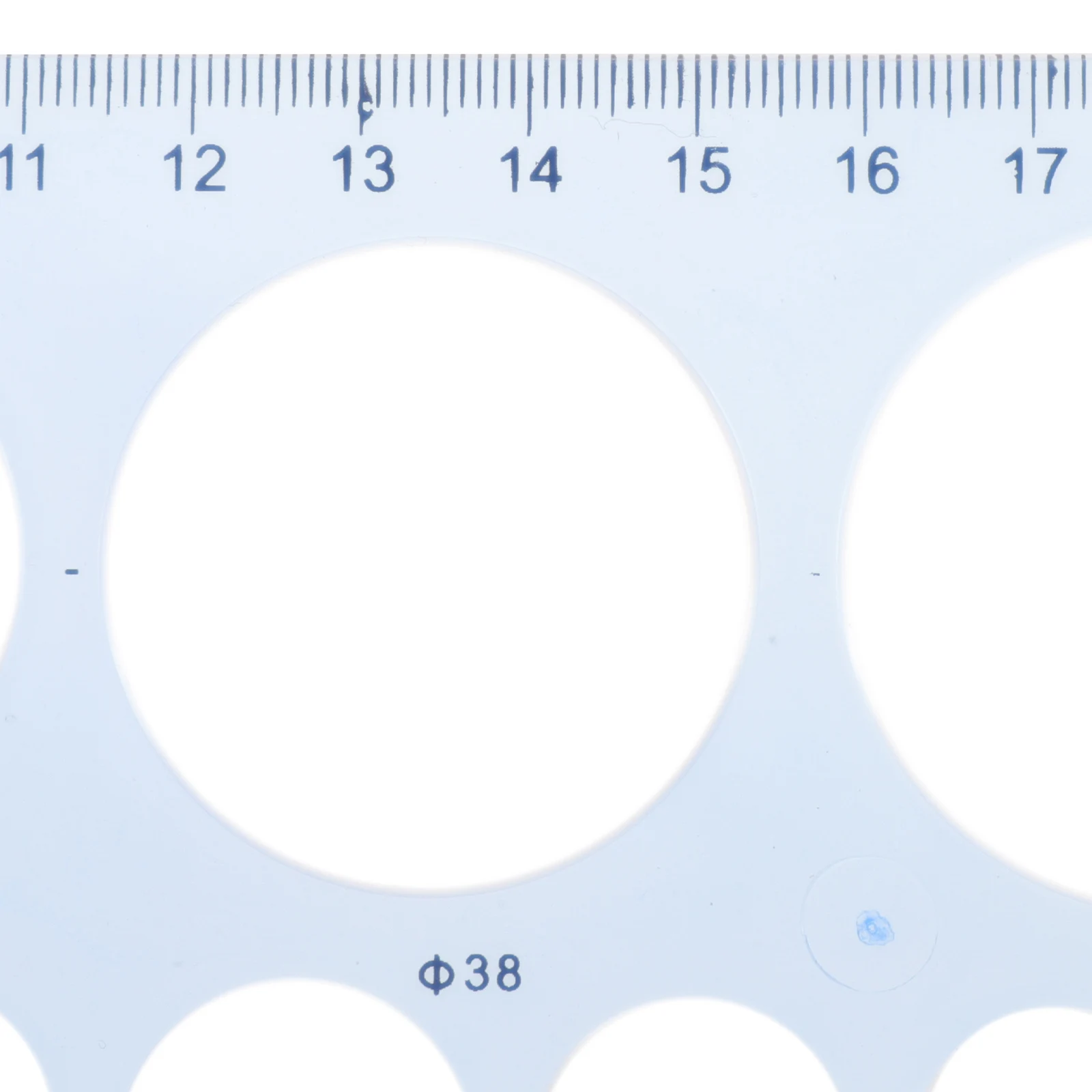 

6pcs Circle Hole Ruler Tool Geometric Drawing Template Plastic Measuring Stencil For Engineering Architecture School Students