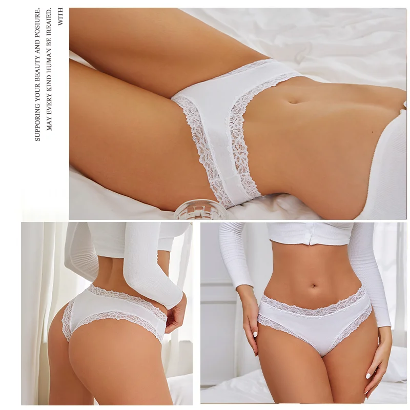 Women Cotton Panties Lace Female Sexy Briefs Pantys Ladies Breathable Underwear Girls S-XL Intimates Lingerie Soft Thongs Panty