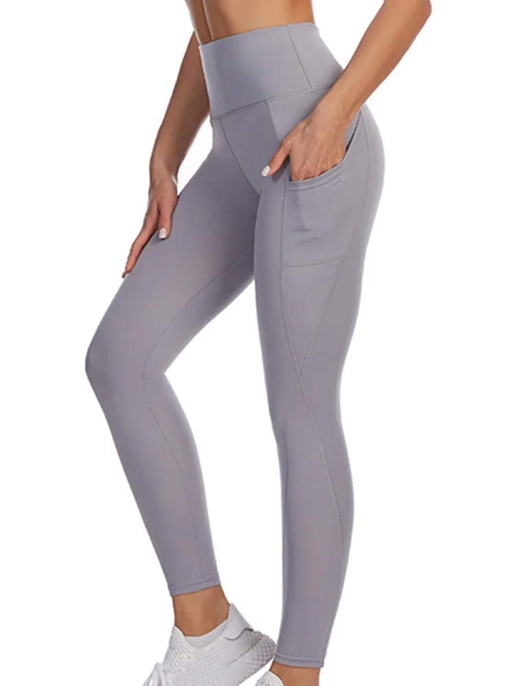 Leggings da allenamento pantaloni sportivi da Yoga da donna Mujer vendita calda Activewear tasca da palestra nero a vita alta Push Up Leggins collant Fitness