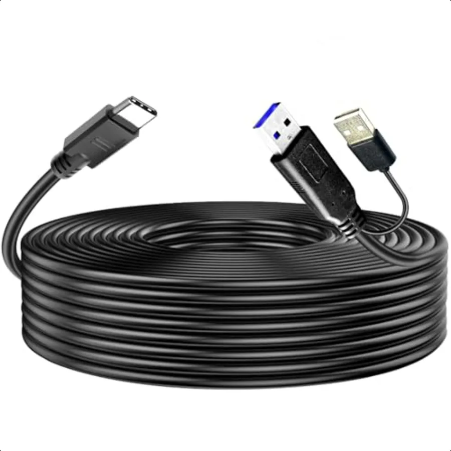 

YOTETION Long USB3.0 40FT A to C LineUSB3.0 A Cable to USB C 3.0 Line Data Transfer Type C Line for Android Auto iPhone 15 Gala