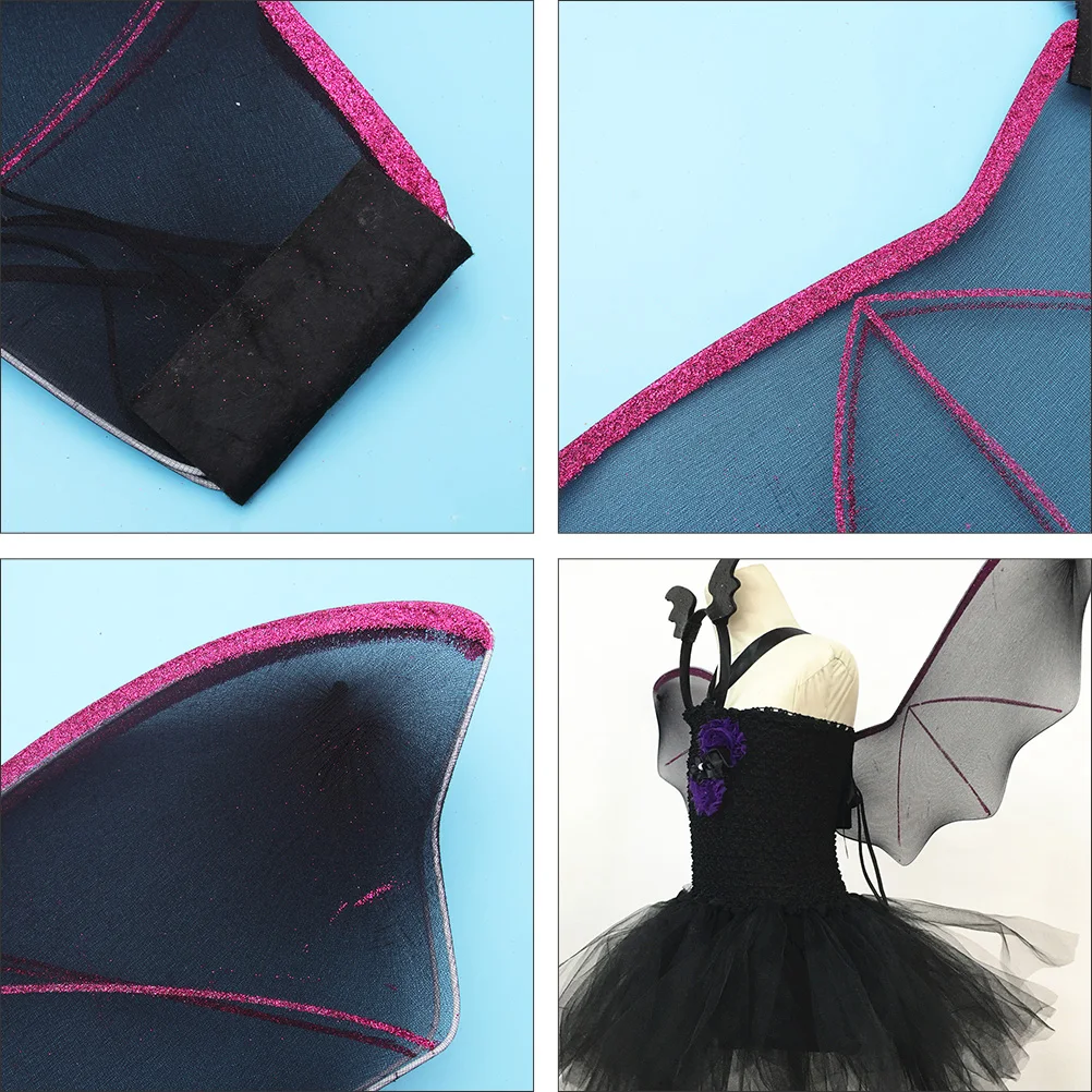 

Bat Wing Dress Premium Material Comfortable Durable Halloween Costume Set Girls Clothes Kids Costumes Wing