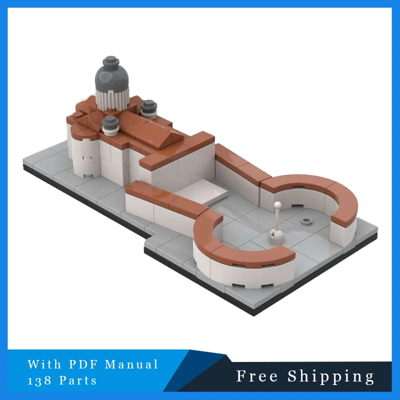 

138 Parts MOC Creative Building Blocks Cathedral and Square Bricks Educational DIY Assembly Toy Set For Children Christmas Gifts