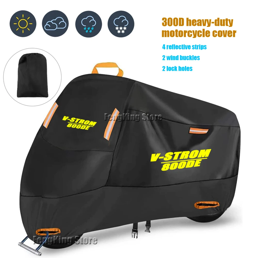 For V-strom 800DE v strom 800de Motorcycle Cover Waterproof Outdoor Scooter UV Protector Rain Cover