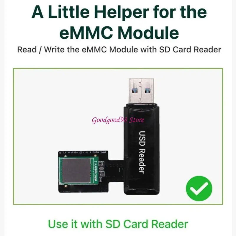 EMMC Card-Style Burning Board for Firmware Writing and Lab Use 