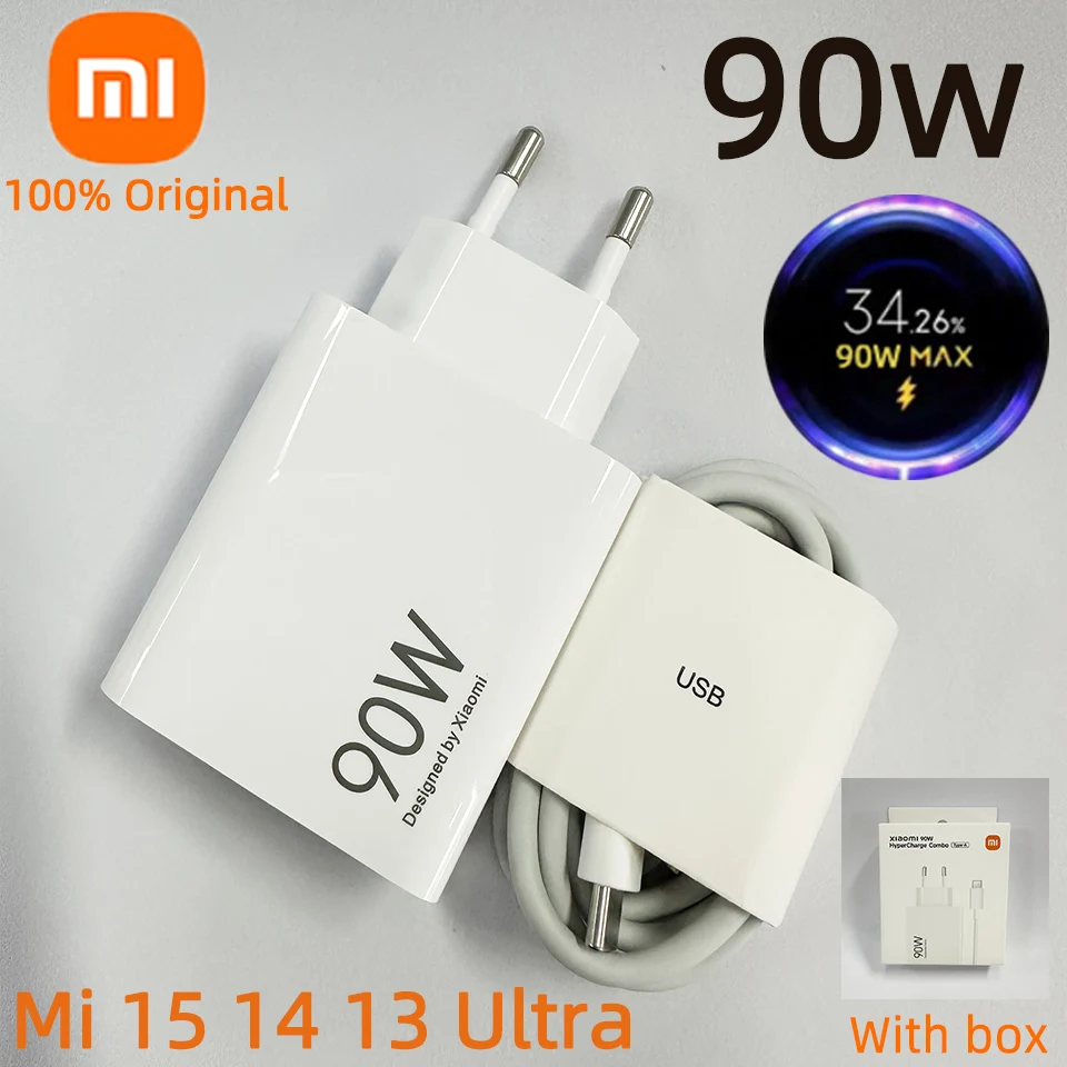 الأصلي Xiaomi شاحن يو اس بي 90 واط الاتحاد الأوروبي توربو شحن سريع محول الطاقة شياو مي 15 14 13 الترا 13t الوسادة 6 ريدمي نوت 13 برو 11 Poco X7