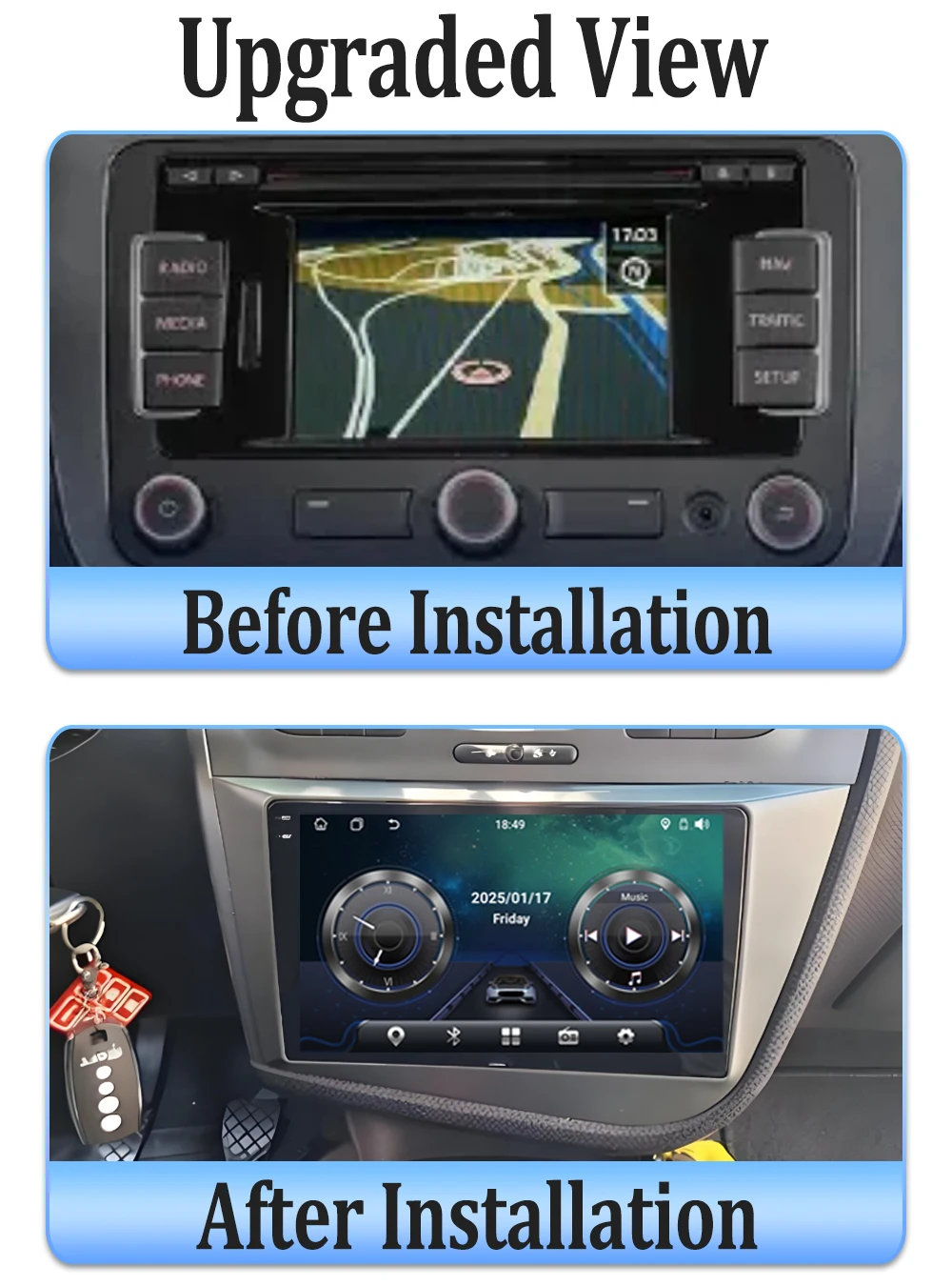 راديو تلقائي لاسلكي CarPlay أندرويد لمقعد ألتيا 2004-2015 توليدو 3 سيارة الوسائط المتعددة نظام تحديد المواقع 2din Autoradio 5G واي فاي شاشة تعمل باللمس BT #3