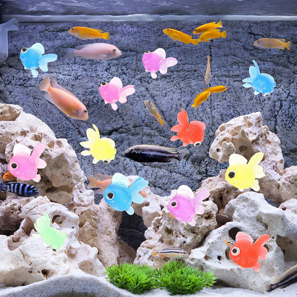 

12pcs Realistic Goldfish Tpr Material Realistic Fake Aquarium Decoration Durable Fake Fish For Fish Bowl Tank Decor
