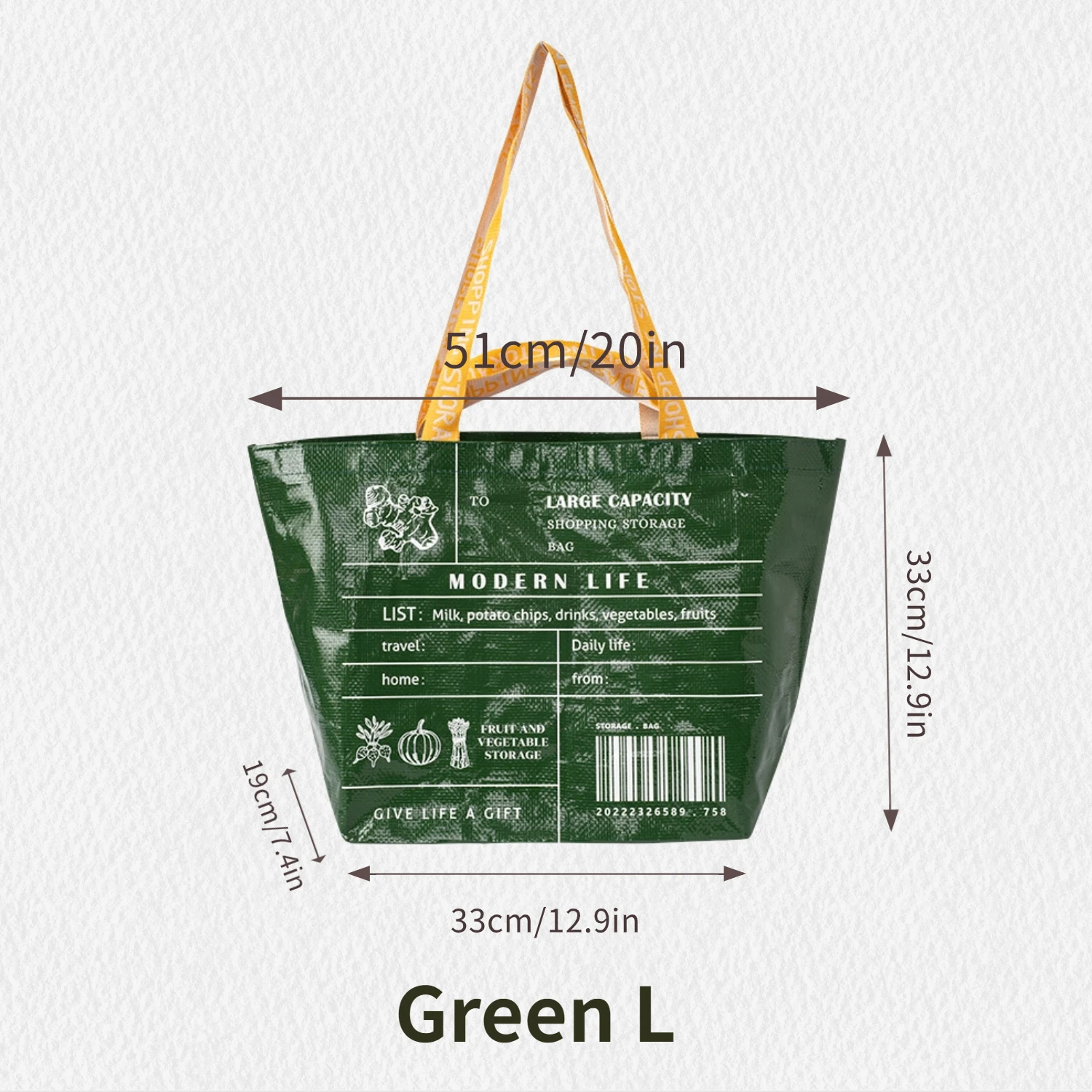 Large-capacity Waterproof Supermarket Grocery Shopping One-shoulder Portable PP Woven Shopping Bag for retail stores，boutique