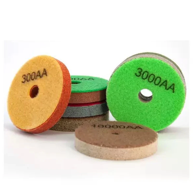 1Pc 125/150/180/200mm Spons Schuimvezel Schurende Polijsten Pad Slijpschijf voor Renoveren Marmer Steen Graniet Quartz Steen