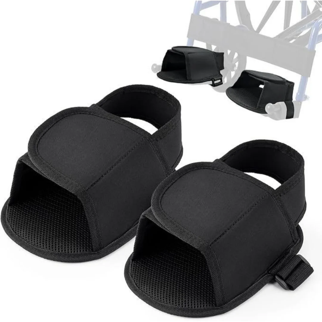 Protective Foot Oxford Cloth Wheelchair Shoe Holder Easy to Use Safety Restraint for Elderly People