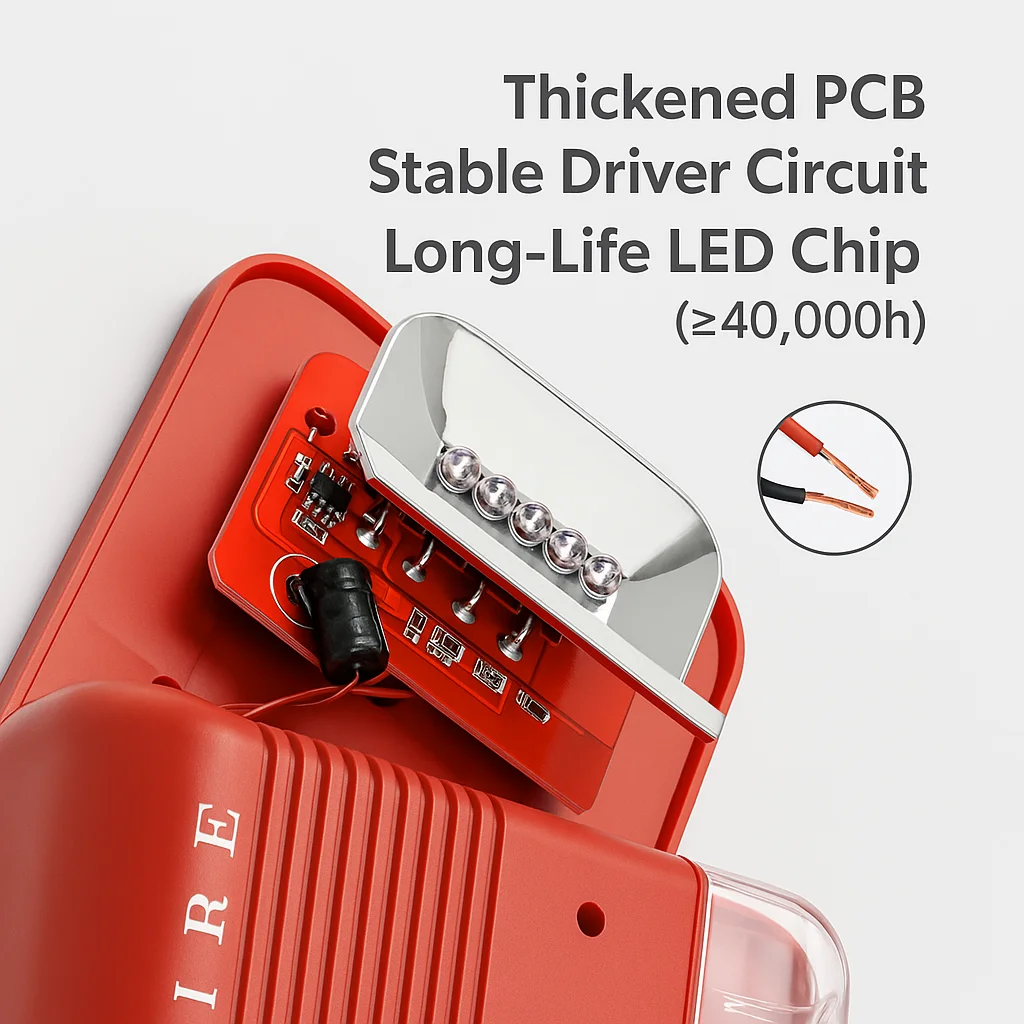 

Неполяризованная сирена пожарной сигнализации с проводкой, светодиод высокой яркости 120 дБ, 12–24 В постоянного тока для коммерческих проектов