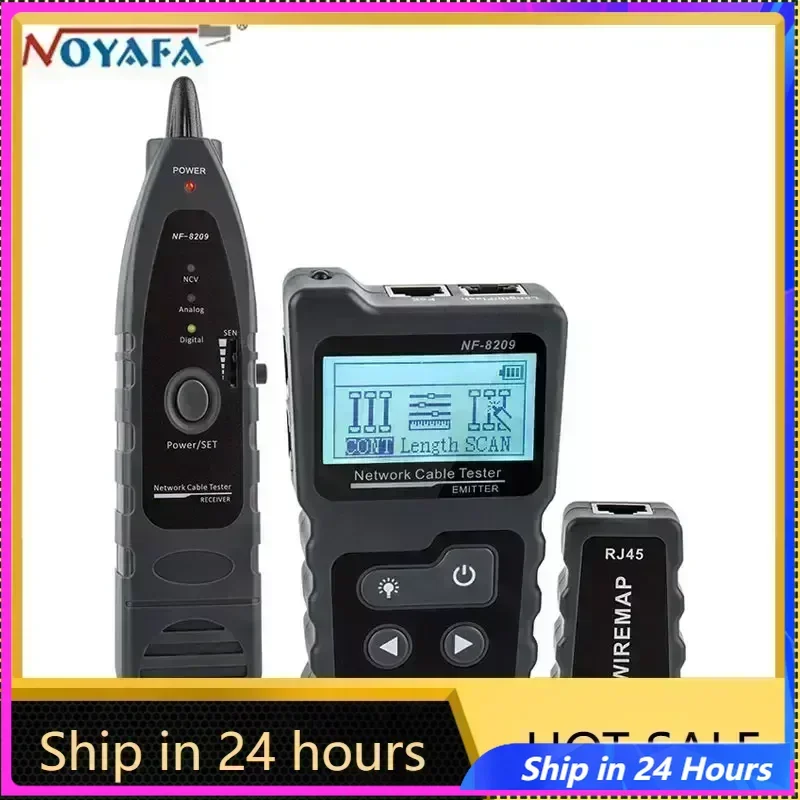 

ZHOUCE NF- 8209 Network Cable Tracker Cat5 Cat6 PoE Tester Detect Voltage Measure Fault Distance Cable Tester with NCV & Lamp