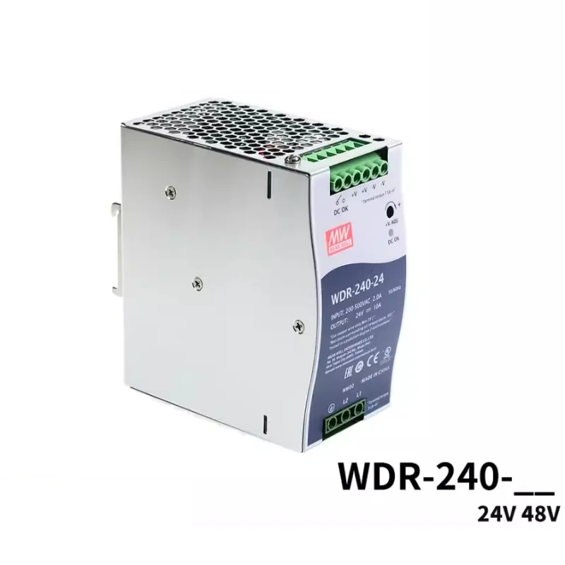 MEAN WELL 240W Ultra Wide Input Industrial DIN Rail Power Supply WDR-240-24 WDR-240-48 Power Supply