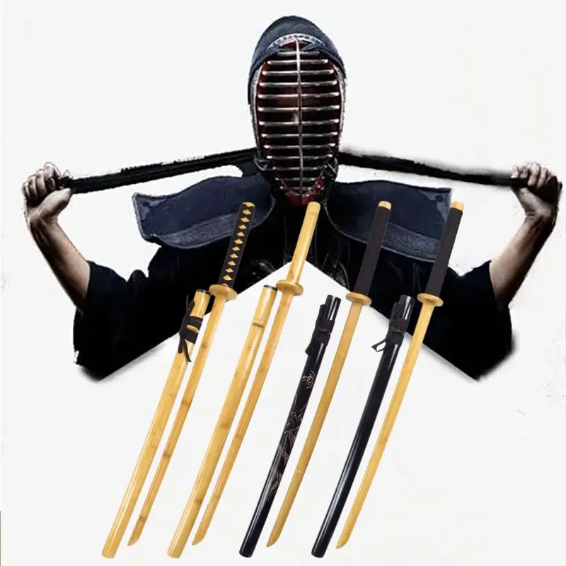 102cm Japanese Katana Real Size Japanese Practice Laido Samurai Sabre Damascus Wooden Ninja Knife Cosplay Prop Home Decoration