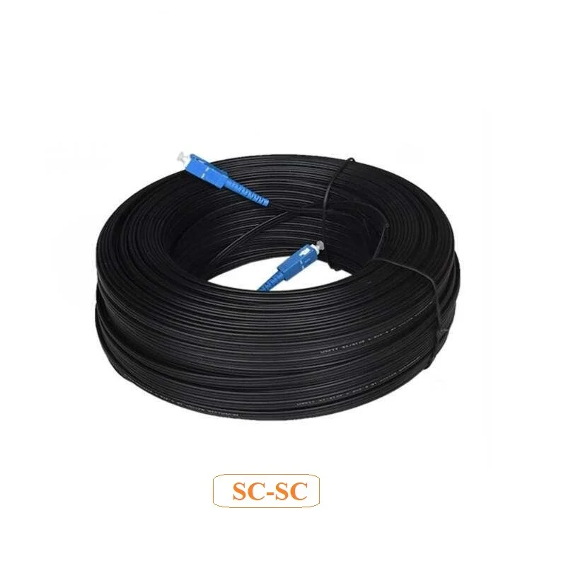 Imagem -03 - Single Mode Simplex Fibra Óptica Patch Cord Optical Patch Cabo Cabo de Queda Interior Steel Core 500m Personalizado