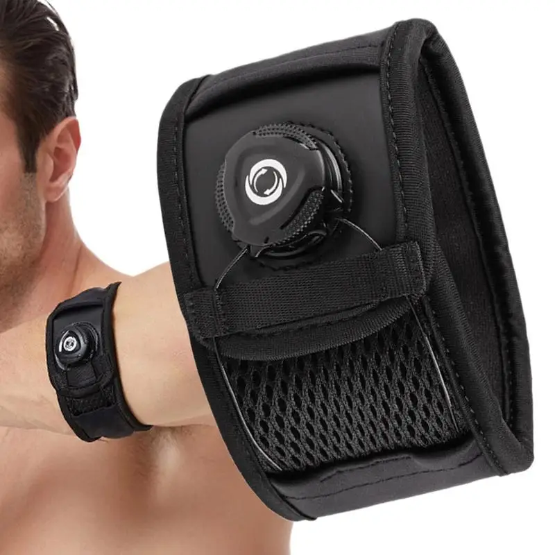 

Tennis Elbow Brace Silicone Pad Adjustable Elbow Guard with Knob Elbow Braces in Black Protective Gear for Women Men Baseball