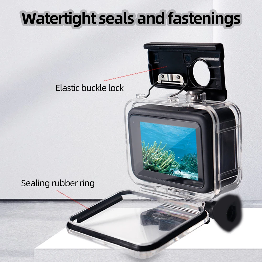 For GoPro Hero 12 Waterproof Case Floating Anti-sinking Block Buoyancy Hand Strap Anti-fog Patch Set For GoPro Hero 12 11 10 9