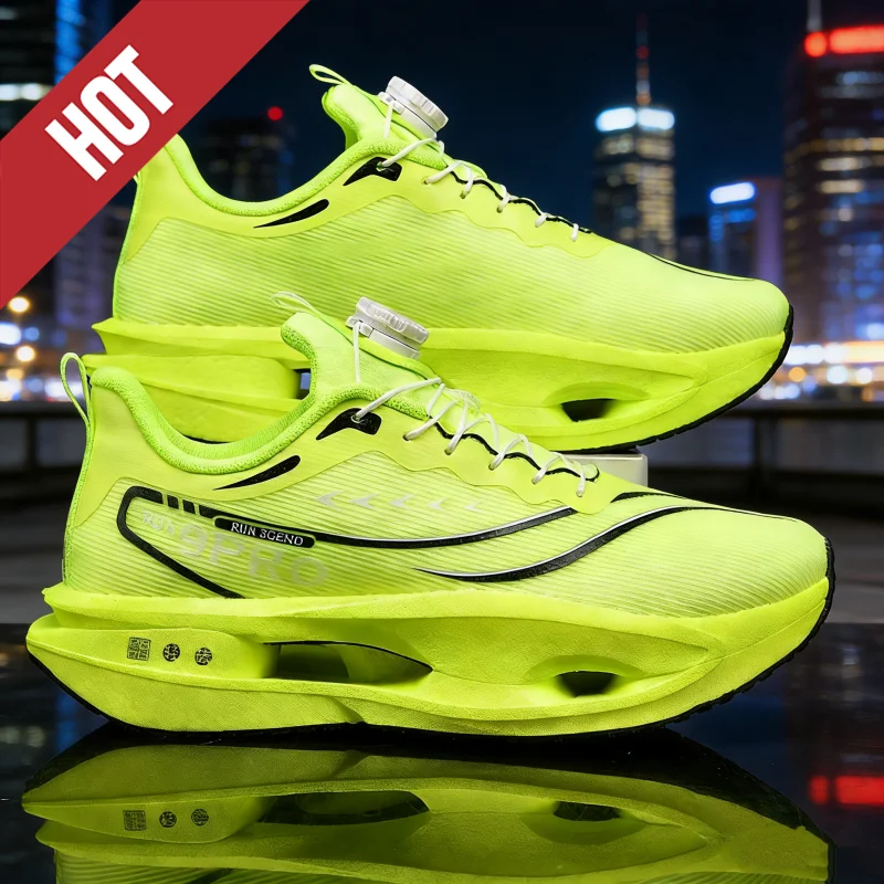 Running Shoes Carbon Board Speciality Marathon Men Sports Breathable Lightweight Women's Comfortable Athletic Nonskid Sneakers - view 6